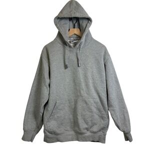 Pro Club Heavyweight Hoodie Mens Medium Heather Gray Pullover Fleece Sweatshirt